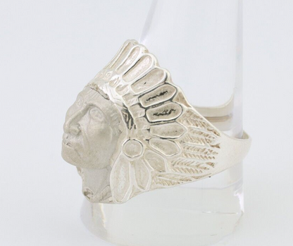 Indian Chief Ring 925 Sterling Silver SOLID CAST 925 STERLING SILVER Size 12