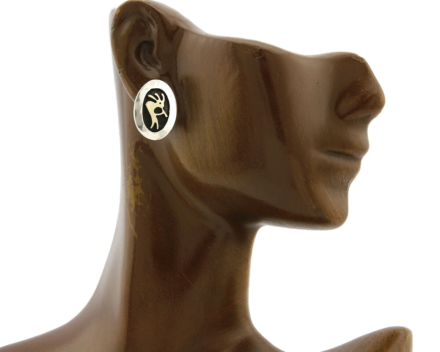 Navajo Dangle Earrings .925 Silver & 14k Solid Gold MM Rogers & DJM