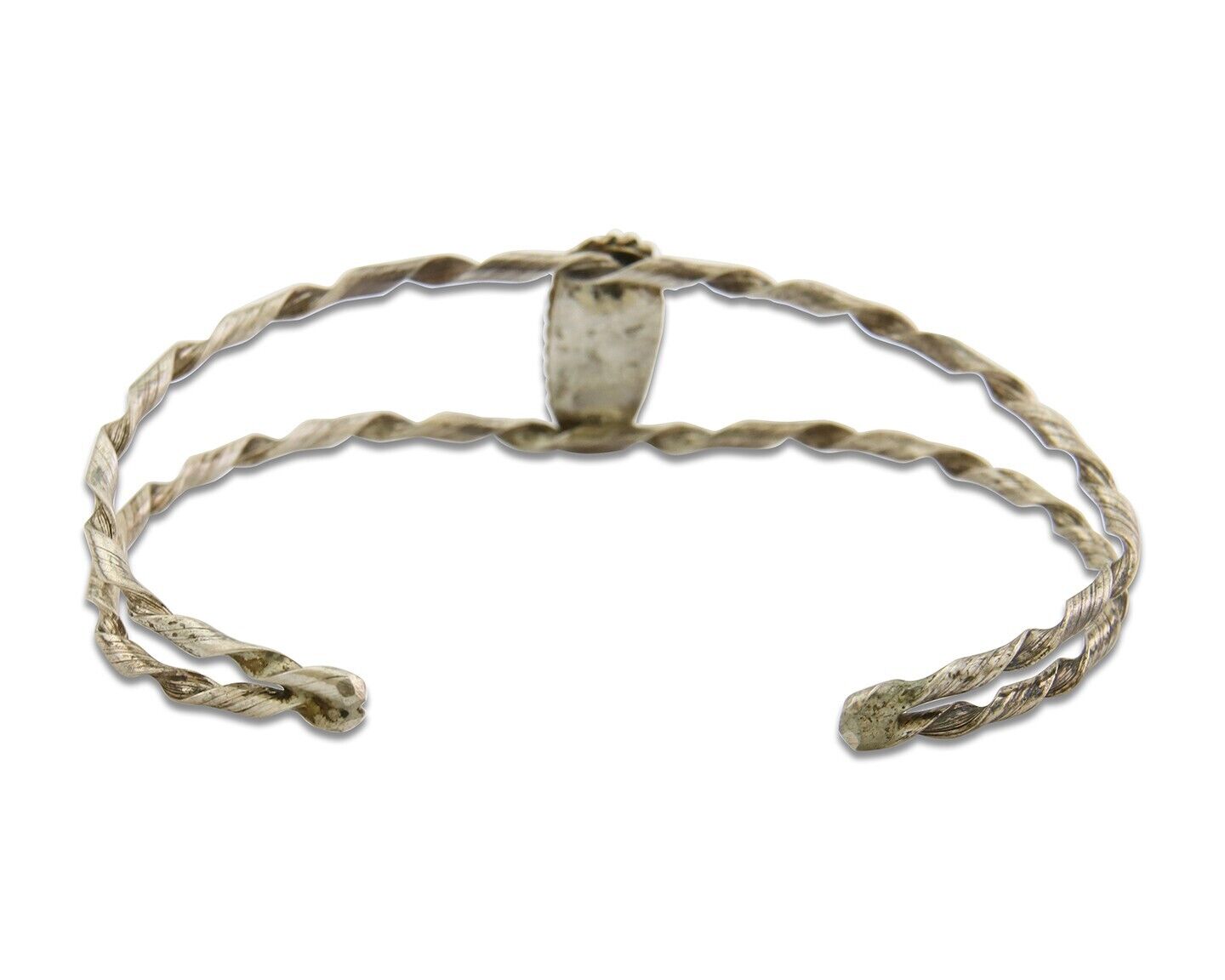 Navajo Bracelet .925 Silver Mediterranean Red Coral Cuff Native Artist C.80's