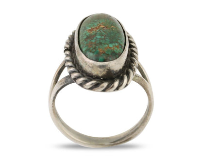 Navajo Handmade Ring 925 Silver Turquoise Native American Artist C.80's