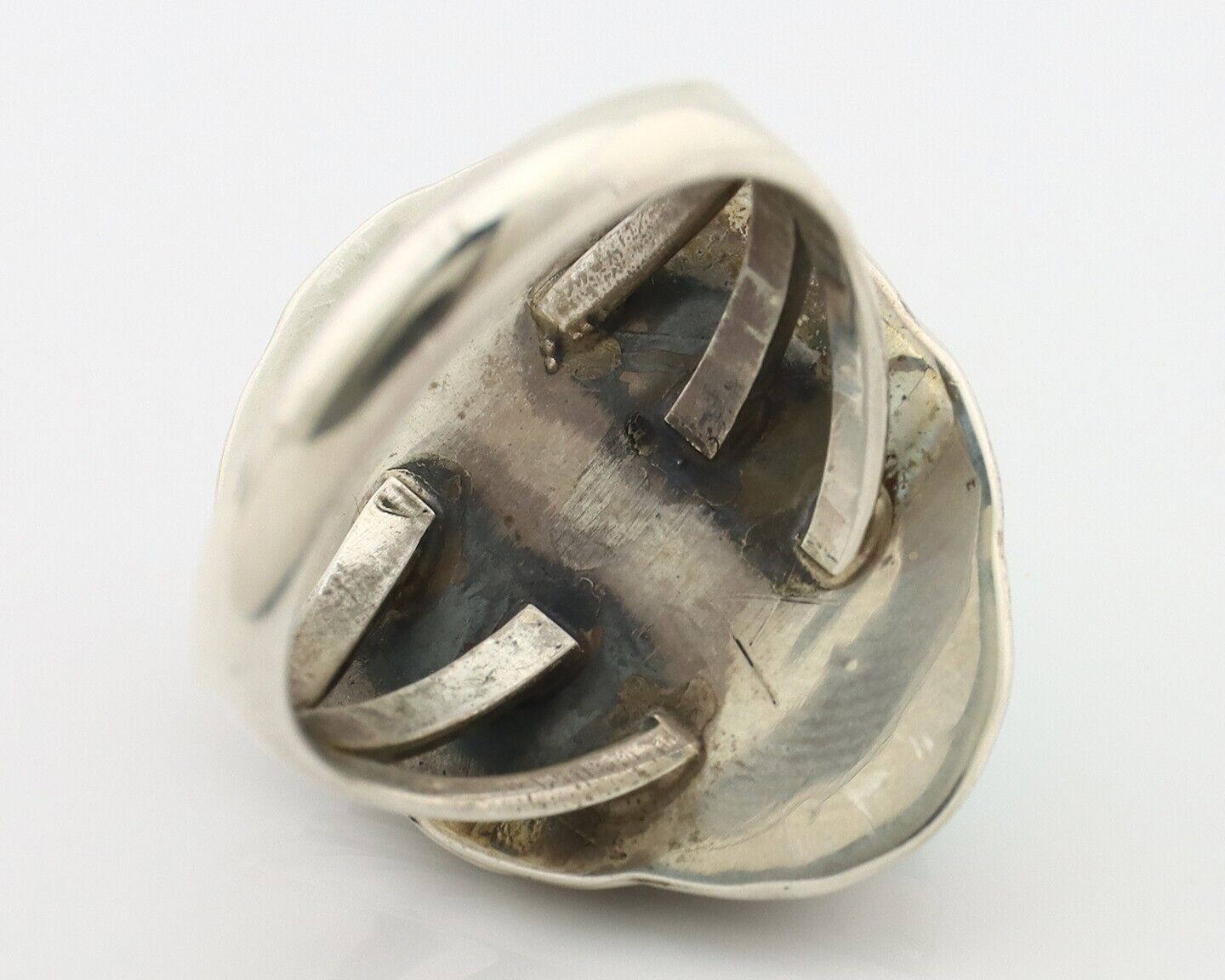 Navajo Ring 925 Silver Natural Mined Turquoise Native American Artist C.80's