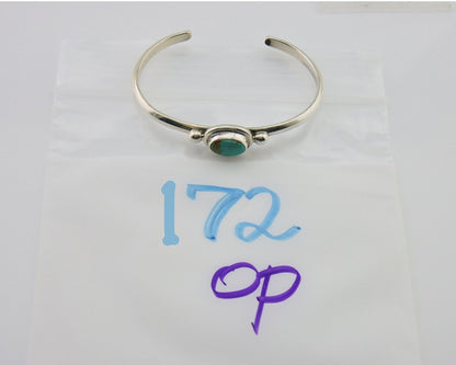 Navajo Kingman Turquoise Bracelet 925 Silver Artist Native American C.80's