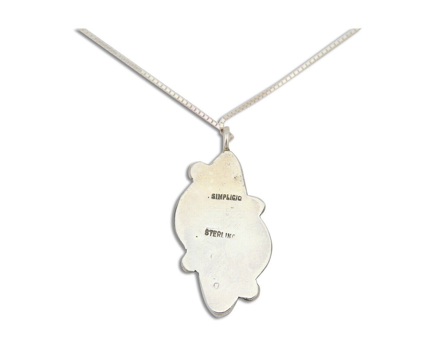 Navajo Turquoise Handmade Necklace 925 Silver Signed Simplicio C.80's