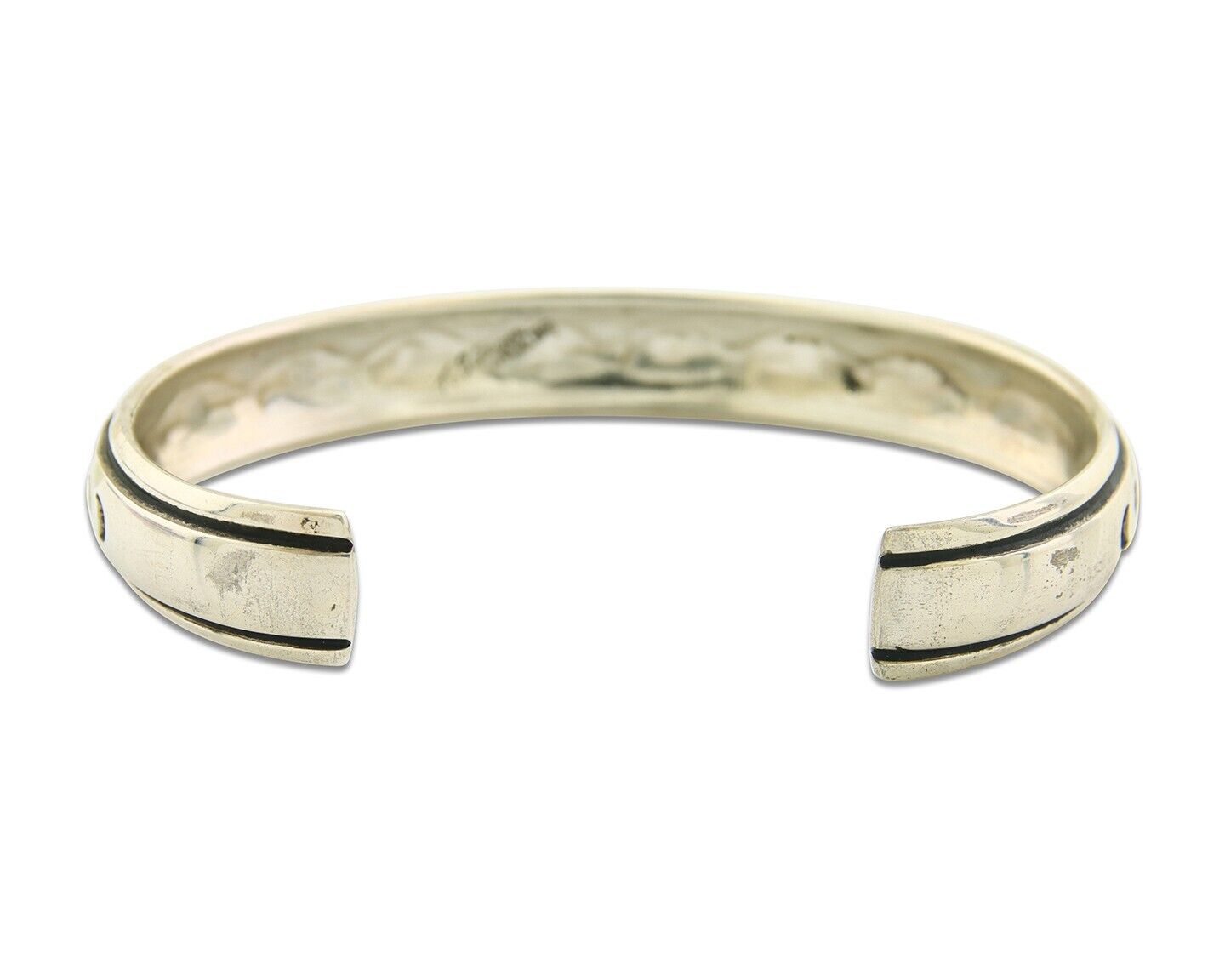 Navajo Bracelet 925 Silver Handmade Cuff Artist Signed Tommy Singer C.80's