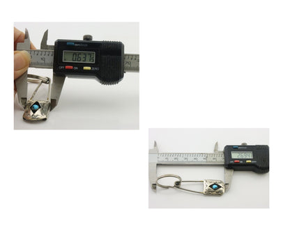 Navajo Hand Stamped Key Chain .925 Silver Handmade Native American Artist C.80's