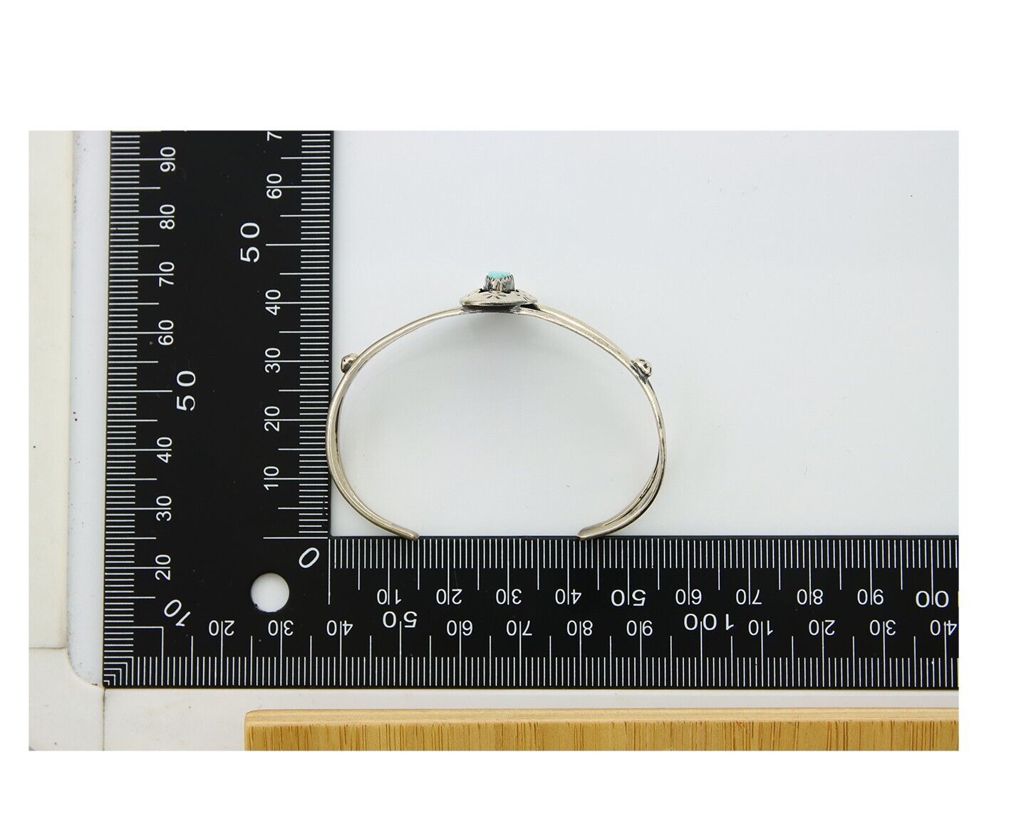 Navajo Cuff Bracelet 925 Silver Turquoise Cuff Artist Signed IJC C.80's