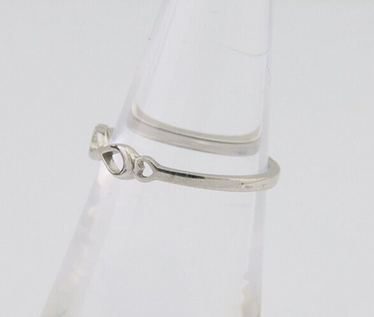 Infinity Heart Promise Ring 925 Solid Silver Size 6.0