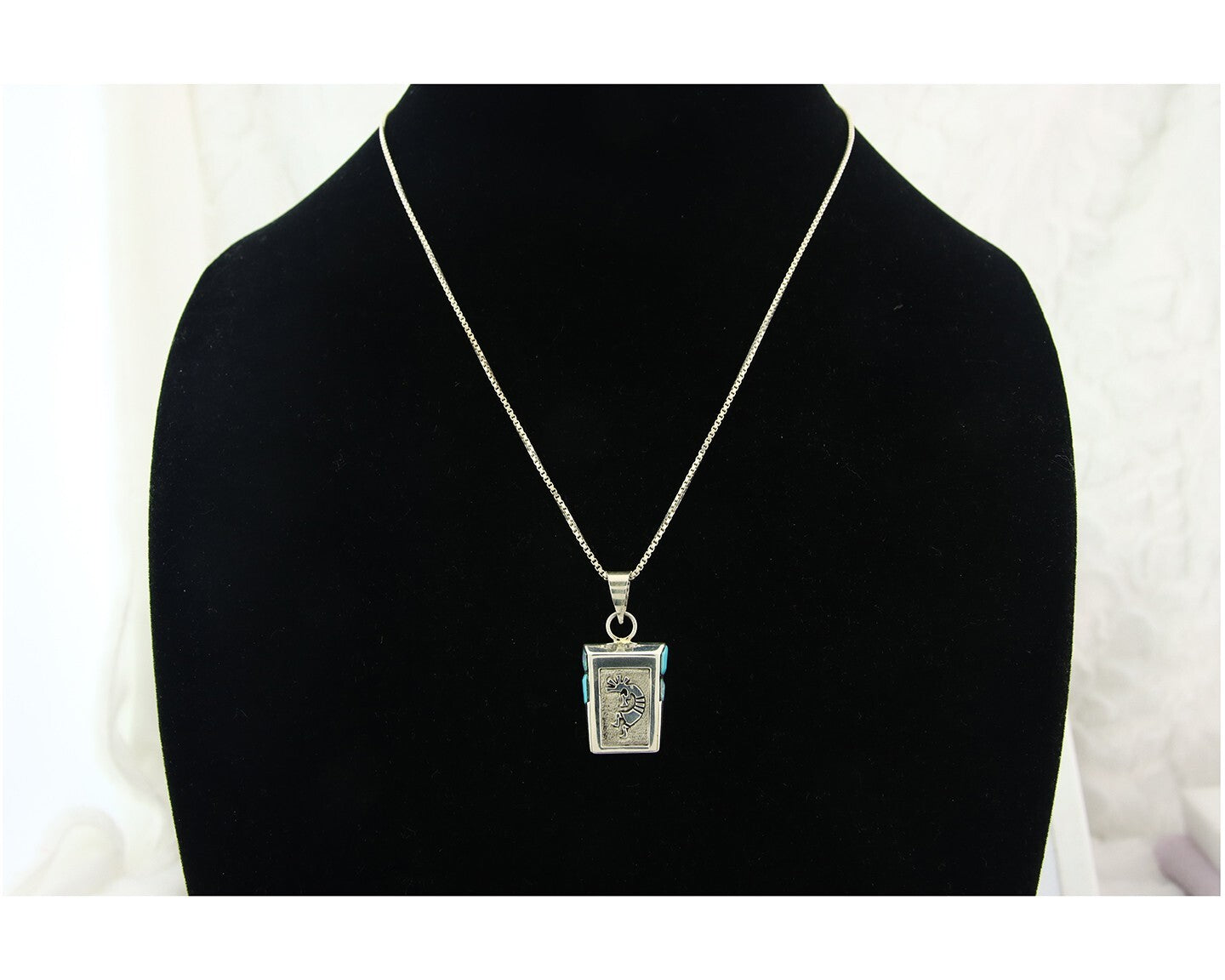 Navajo Sterling Silver Necklace Handmade Authentic Vintage Signed Leonard Jim