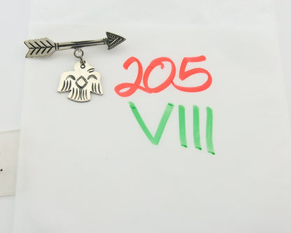 Navajo Pin Sterling Silver Thunderbird Arrow Artist Native American Artist