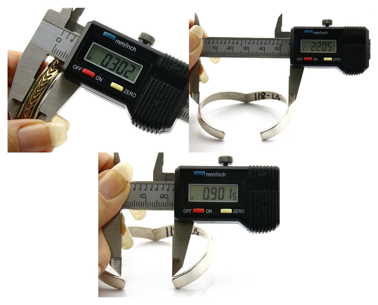 Navajo Bracelet .925 SOLID Silver & 12K Gold Plated Signed Artist RL C.80's