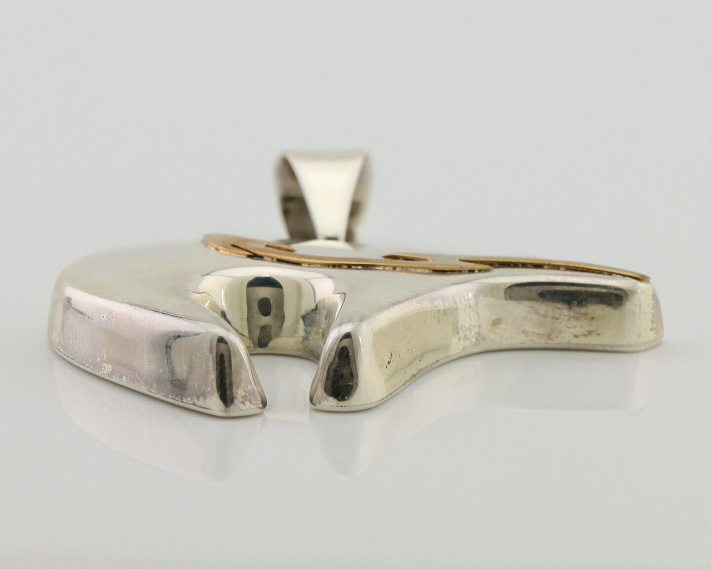 Navajo Spirit Bear Pendant 925 Sterling Silver Native Artist C.80's