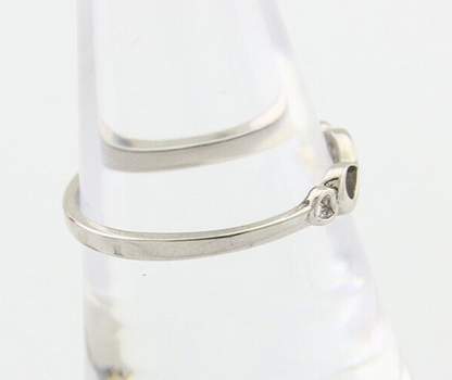 Infinity Heart Promise Ring 925 Solid Silver Size 7.0