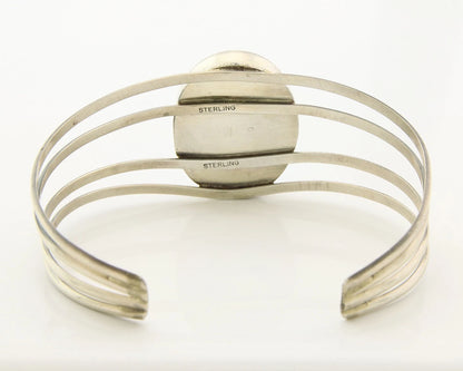 Navajo Cuff Bracelet Sterling Silver Natural Denim Lapis Vintage Handmade