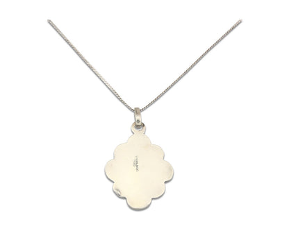 Navajo Sterling Silver Necklace Authentic Tiger Eye Sapphire Vintage Handmade