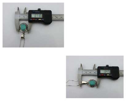 Navajo Necklace 925 Silver Arizona Turquoise Handmade Signed Gecko C.90's