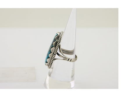 Navajo Handmade Ring 925 Silver Turquoise Native American Artist C.80's