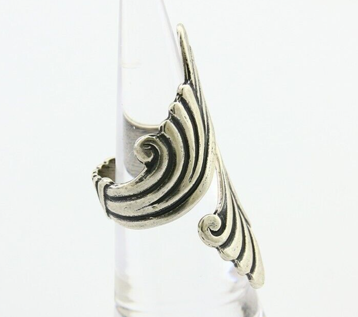 Navajo Adjustable Full Finger Ring 925 Silver Native American Size 5-9 C.80's