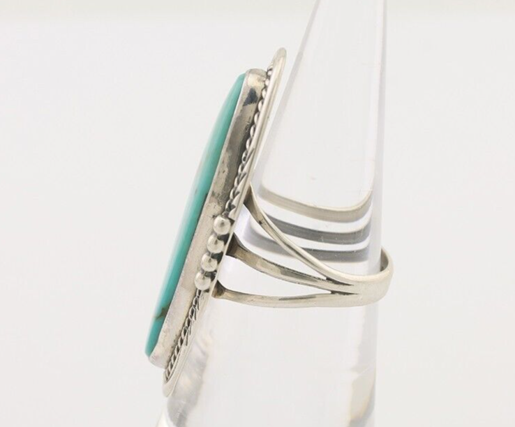 Navajo Ring 925 Silver Natural Turquoise Artist Signed William Denetdale C.80's