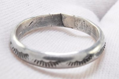 Navajo Indian .925 Solid Sterling Silver Band Hand Stamped Handmade Ring