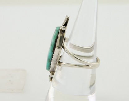 Navajo Ring 925 Silver Natural Blue Turquoise Native American Artist C.80's