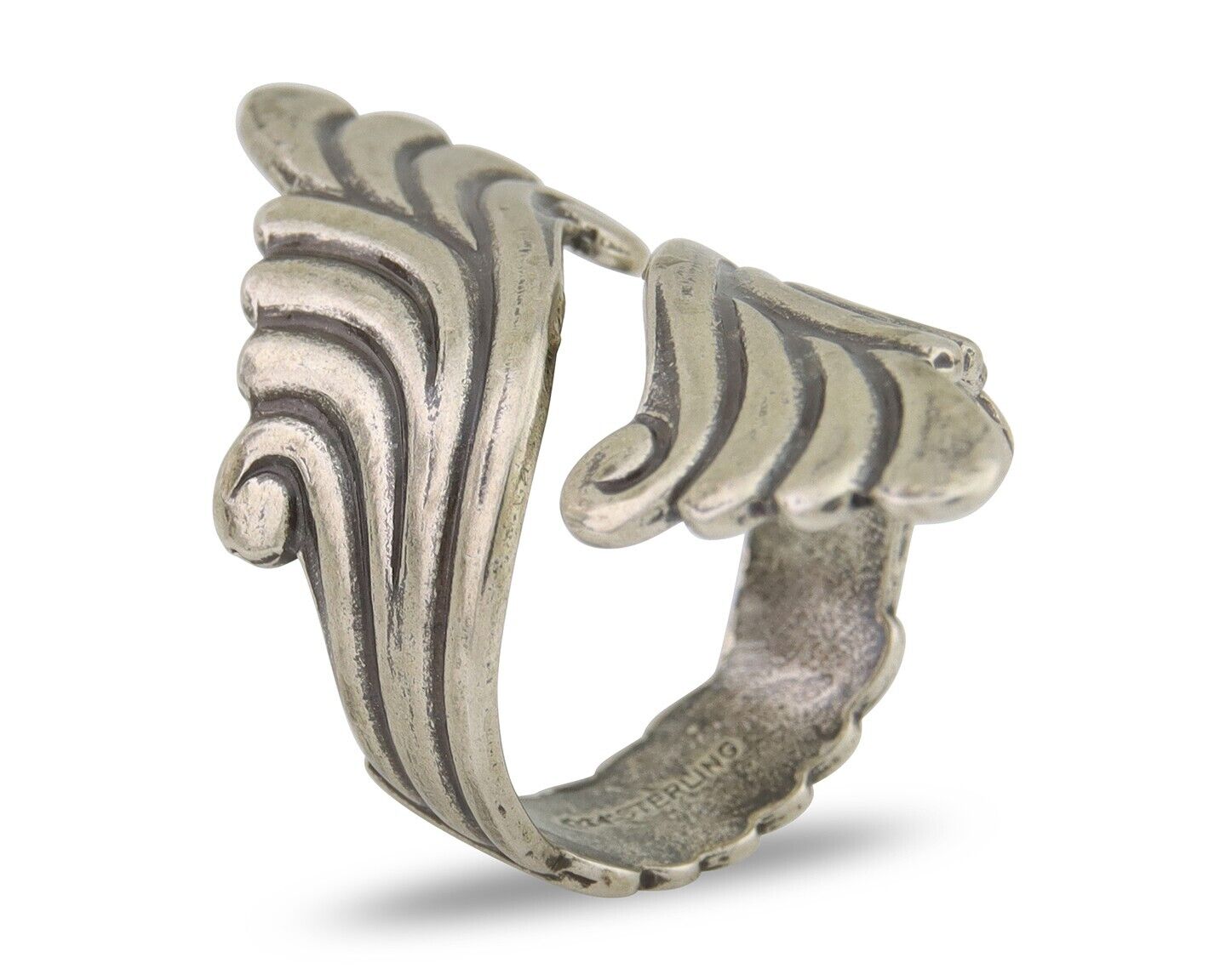 Navajo Adjustable Full Finger Ring 925 Silver Native American Size 5-9 C.80's