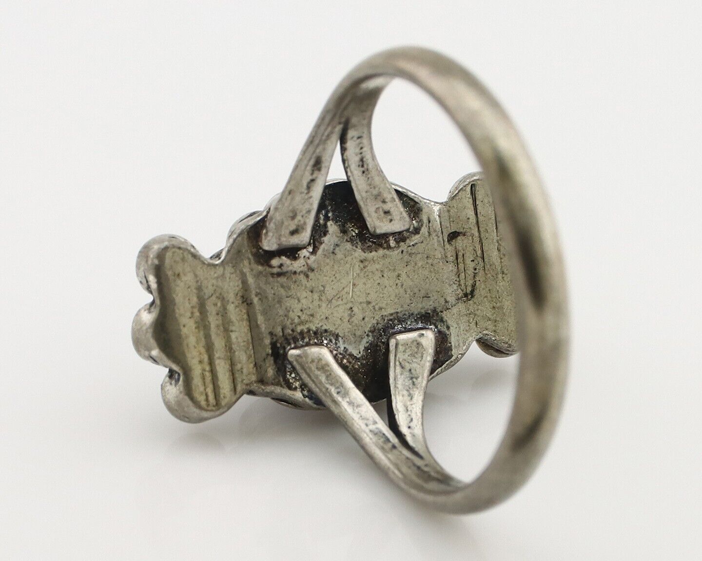 Navajo Ring 925 Silver Natural Blue Turquoise Native American Artist C.1980's