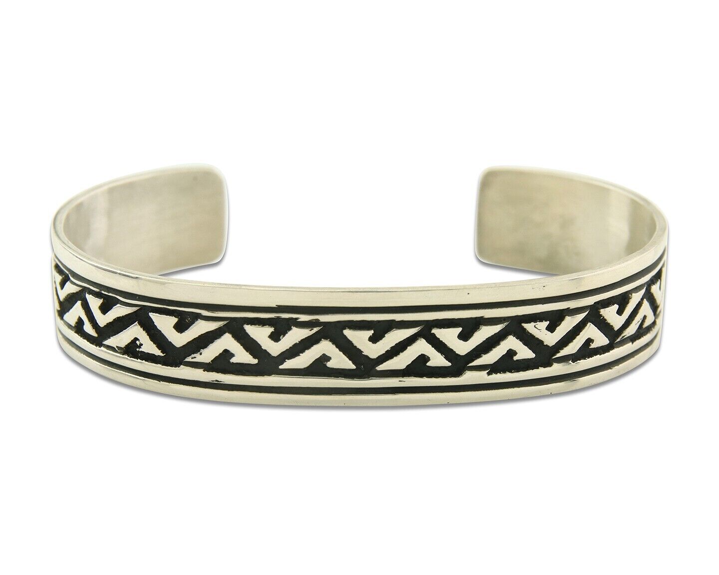 Mens's Navajo Bracelet 925 Silver Artist Signed Thomas Singer Cuff Made 1980's