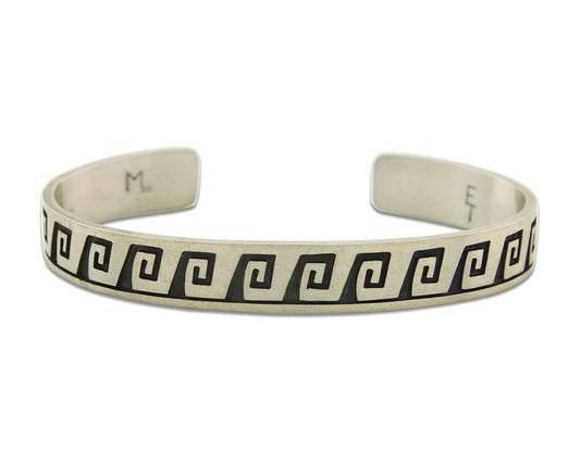 Vintage Hopi Bracelet 925 Silver Signed Effie Tawahongva & ML Authentic