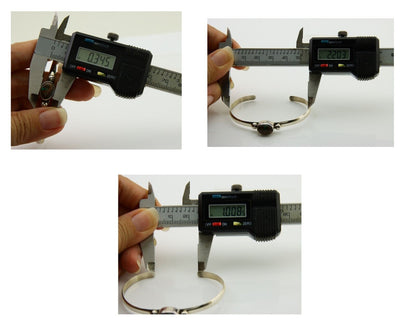 Navajo Cuff Bracelet Blue Turquoise 925 Silver Native American Artist C.80's