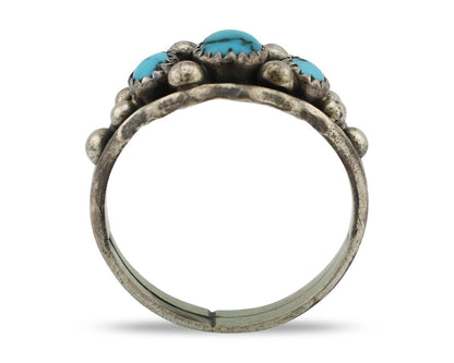 Navajo Ring 925 Silver Turquoise Artist Signed E SkyStone Creations C.80's