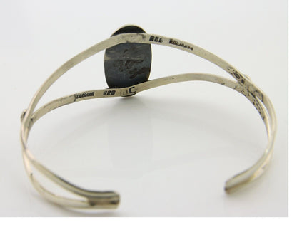 Navajo Cuff Bracelet 925 Silver Turquoise Cuff Artist Signed IJC C.80's