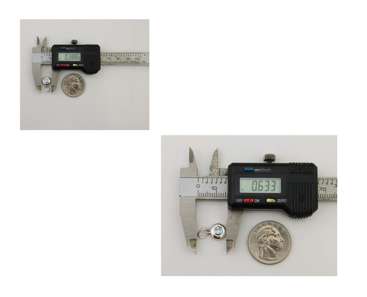 March Birthstone Pendant 14k White Gold