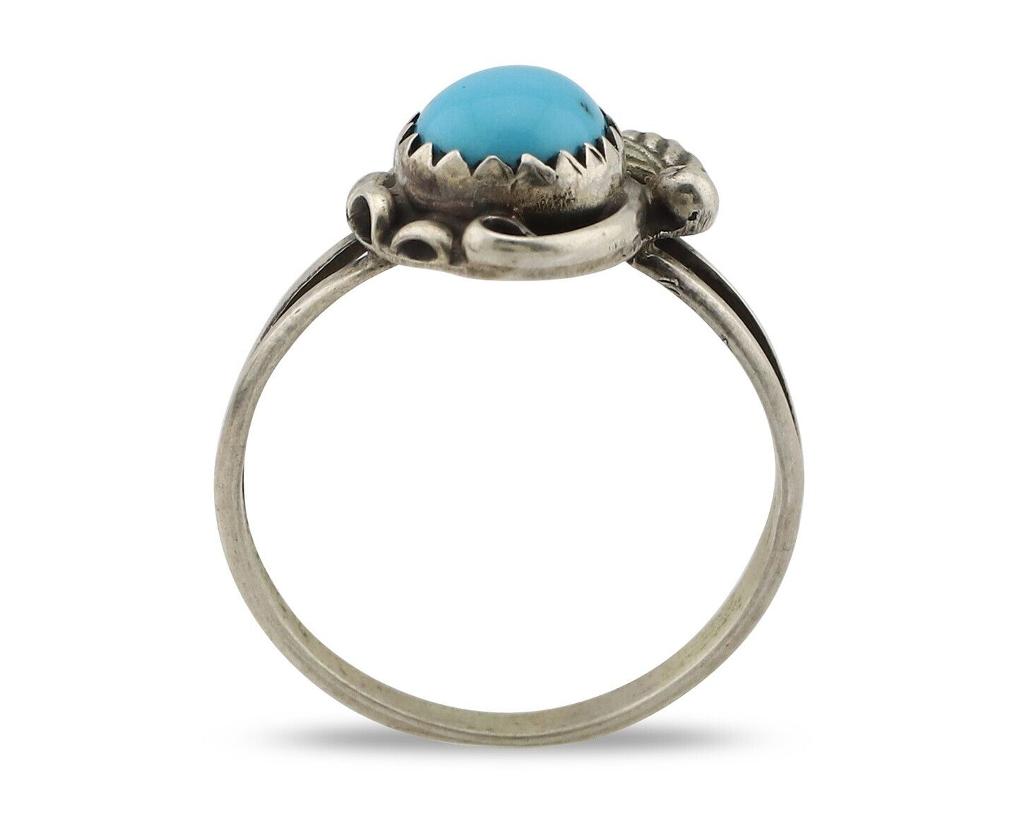 Navajo Ring 925 Silver Turquoise Artist Signed SkyStone Creations C.80's