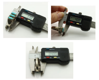 Zuni Ring .925 Silver Natural Sleeping Beauty Turquoise Signed R. LULE C.80's