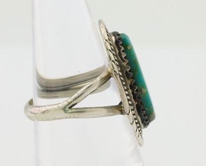 Navajo Ring 925 Silver Natural Turquoise Native American Artist C.80's