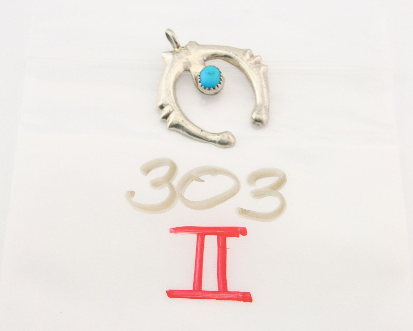 Navajo 925 Silver Naja Sand Cast Turquoise Handmade Native American Artist C.80s
