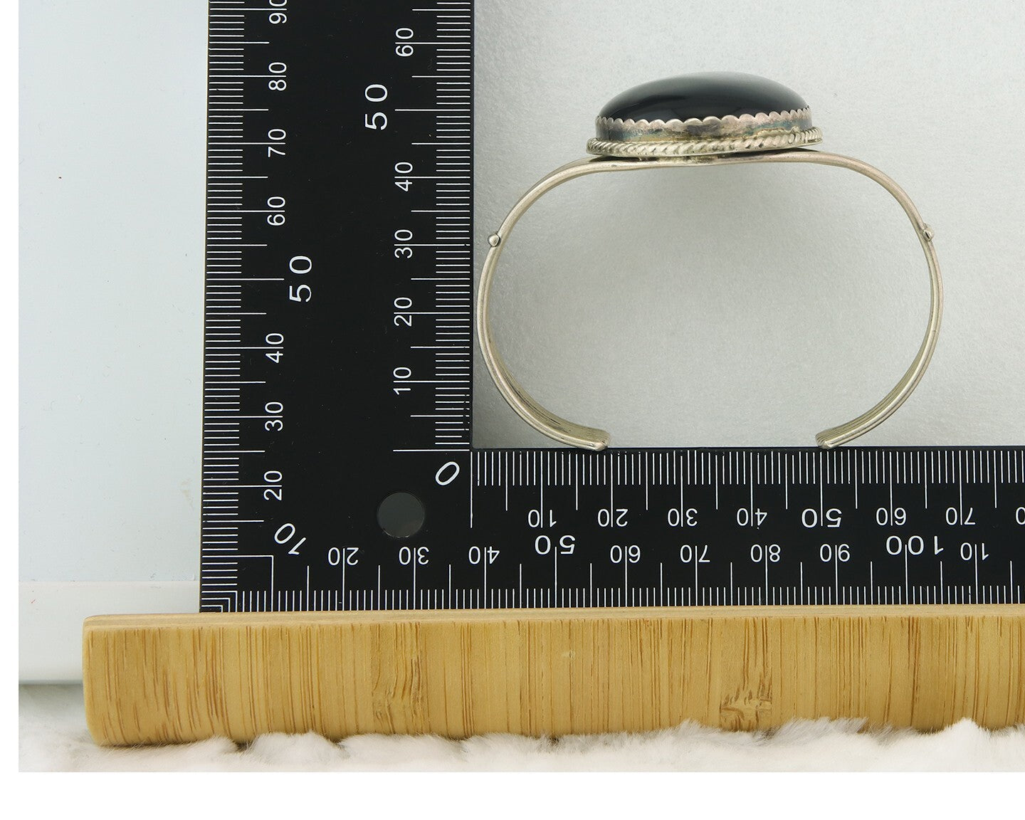 Vintage Navajo Bracelet 925 Silver Onyx Traditional Handmade Native American