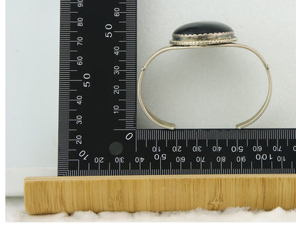 Vintage Navajo Bracelet 925 Silver Onyx Traditional Handmade Native American