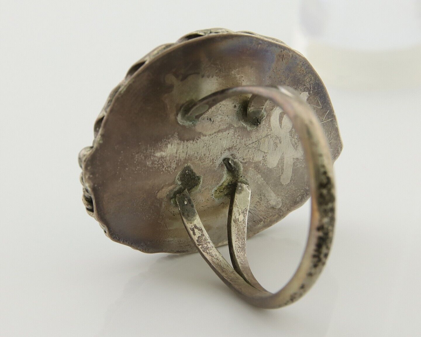 Men Navajo Ring 925 Silver Turquoise Native American Artist C.80's