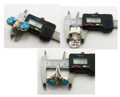 Zuni Ring 925 Silver Sleeping Beauty Turquoise Artist Signed SC C.80's