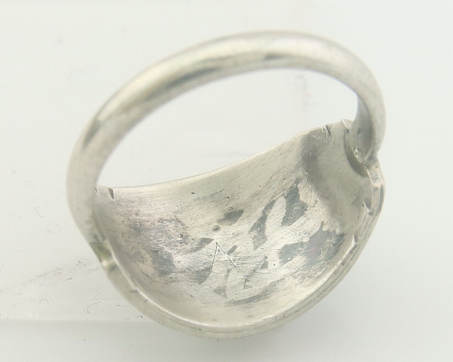 Navajo Ring 925 Silver Inlaid Turquoise Native American Artist C.80's Size 5.5