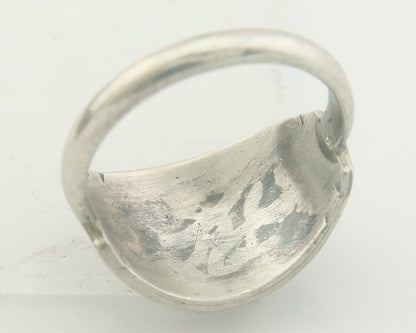 Navajo Ring 925 Silver Inlaid Turquoise Native American Artist C.80's Size 5.5