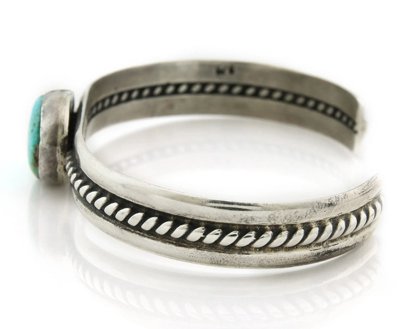 Navajo Cuff Bracelet 925 Sterling Silver Turquoise Vintage Handmade