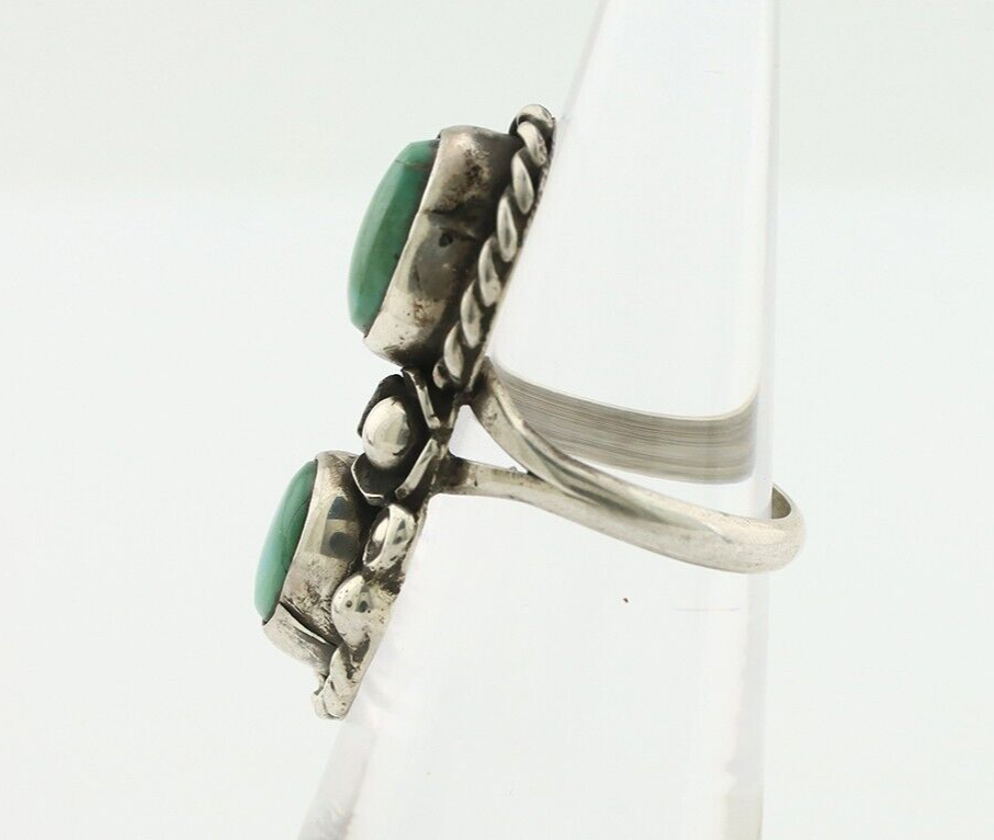 Navajo Ring 925 Silver Natural Blue Turquoise Native American Artist C.80's