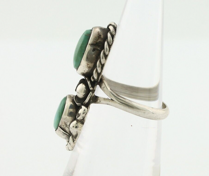 Navajo Ring 925 Silver Natural Blue Turquoise Native American Artist C.80's