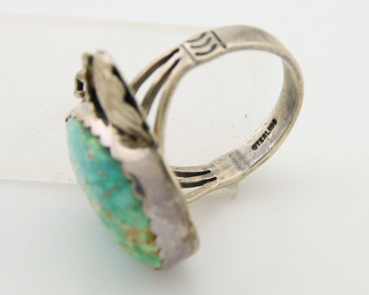Navajo Ring 925 Sterling Royston Turquoise Native American Artist C.80's