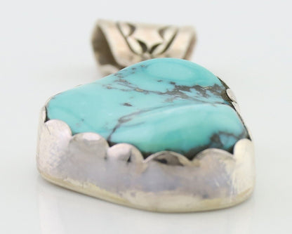 Navajo Necklace Pendant 925 Silver Turquoise Artist Tony Guerro C.80's