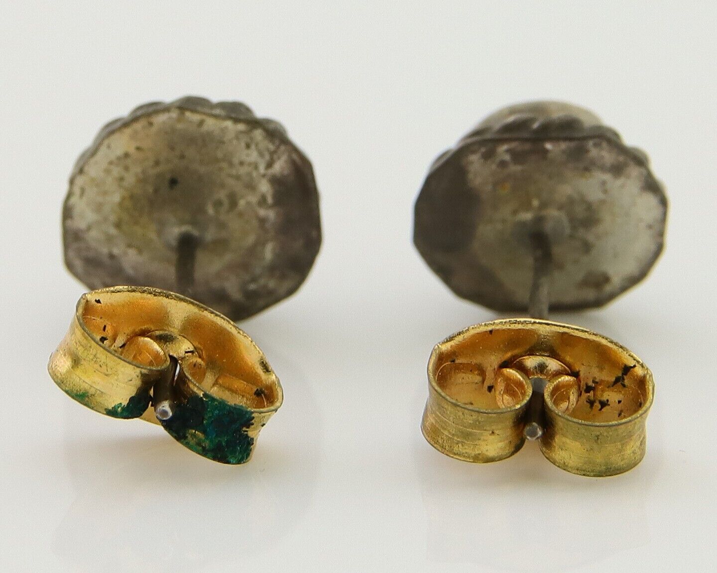 Navajo Earrings 925 Silver Natural Red Coral Native American Artist C.80's