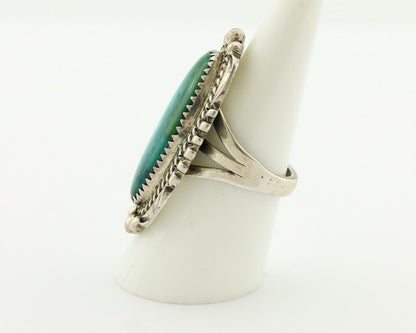 Navajo Ring 925 Silver Natural Blue Turquoise Native American Artist C.80's