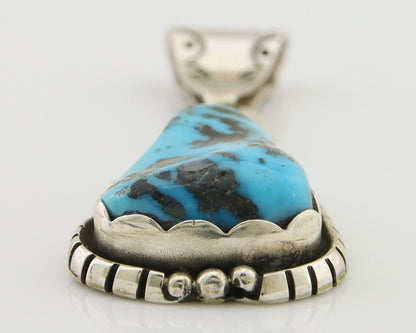 Navajo Sleeping Beauty Turquoise Pendant 925 Silver Artist Tony Guerro C.80's